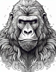Obraz premium Ausmalbild Gorilla