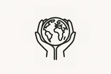 Hands gently cradling the Earth, symbolizing care and protection.