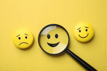 Mental Health Day concept emotion face generative ai