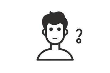 A person with a question mark, pondering.