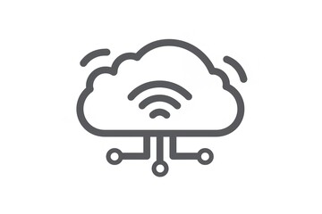 Cloud computing network connection icon