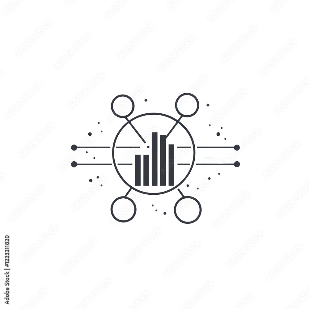 Poster data network graph showing growth and connections