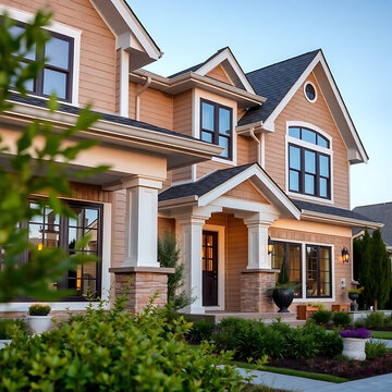 Luxury Home Exterior: Modern Architectural Design and Landscaping