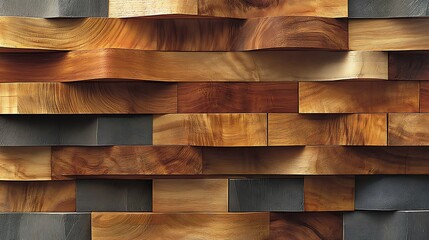 Obraz premium Horizontal wooden slats with uniform grain texture and a warm tone.