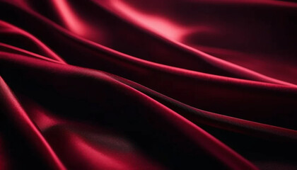 Obraz premium Draped burgundy fabric. Luxurious background.