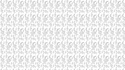 Pattern Featuring Geometric Shapes and Abstract Lines in Monochrome