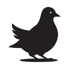 Bird in Flight Feathered Silhouette 