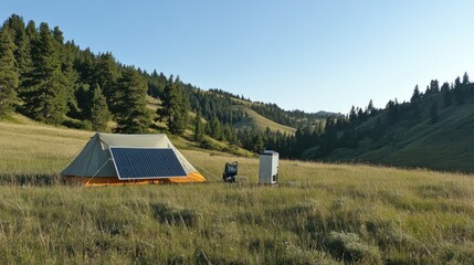 Solar Powered Camping in the Mountain Meadow
