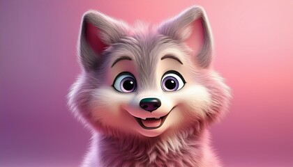 Obraz premium Niedlicher Wolf