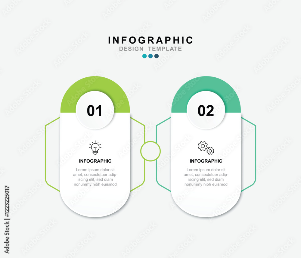 Leinwandbilder vector infographic label design template with icons and 2 options or steps. for your business data. 
