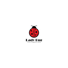 Ladybug logo editable vector graphics