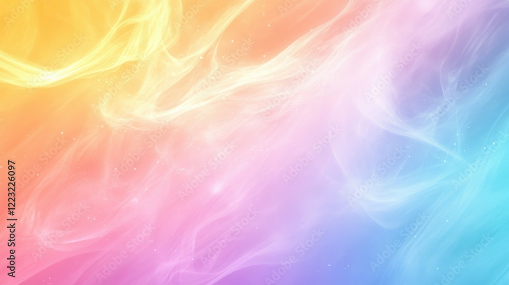 Poster colorful abstract gradient with light swirls and sparkles