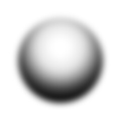 Gradient Black Circle Shadow on isolate transparent background