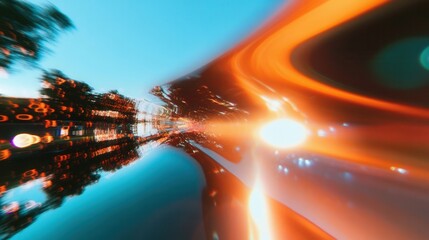 Abstract art with vibrant lighting effects
