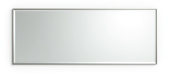 Obraz premium Modern Beveled Silver Rectangle Mirror - High Resolution Image