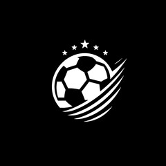 Obraz premium football black and white vector, illustration, image, icon, wallpaper, art, design, graphic