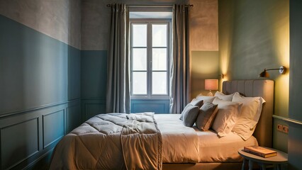 bed in bedroom