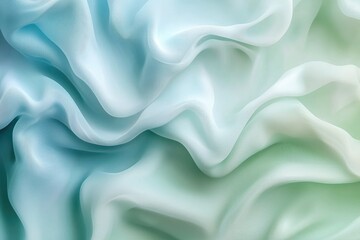 Fototapeta premium Soft Draped Fabric in Aqua and Mint Green Shades