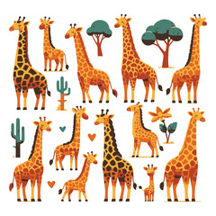 Giraffe in watercolor