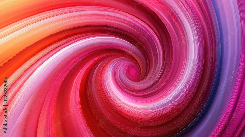 Poster vibrant red and pink spiral swirl background with dynamic abstract design