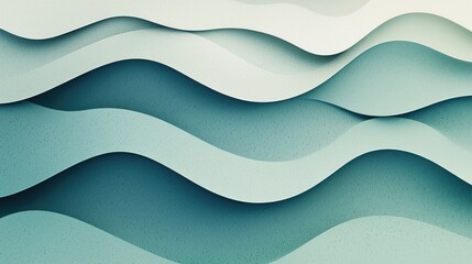 Fototapeta premium Abstract Teal Wave Pattern Design Background