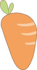 This vibrant orange carrot and carrot house clipart.carrot vegetable drawing clipart.