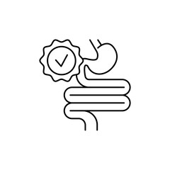 Stomach/Digestive System with Food Outline icon represents metabolic processes.