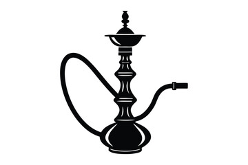 Hookah silhouette art illustration1.eps