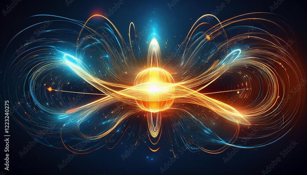 Canvas Prints abstract background with glowing stars