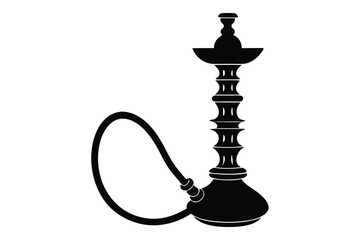 Fototapeta premium Hookah silhouette art illustration5.eps