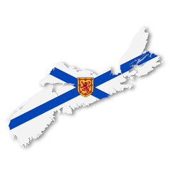 Nova Scotia Canada Province flag map