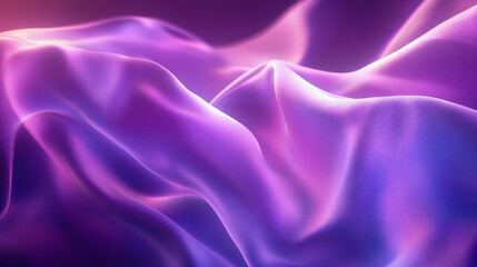 Obraz premium A detailed view of purple silk satin, its shimmering texture enhanced by gentle lighting and delicate folds.