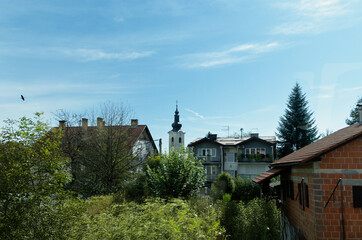 RASTOKE, CROATIA. Church of the Most Holy Trinity in new part of Rastoke village.