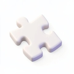A single white puzzle piece on a plain background, symbolizing problem-solving and the search for connection.