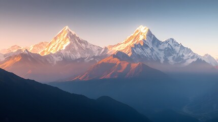 sunset over the mountains