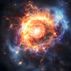 Cosmic Display: Vibrant Depiction of a Neutron Star within the Boundless Universe