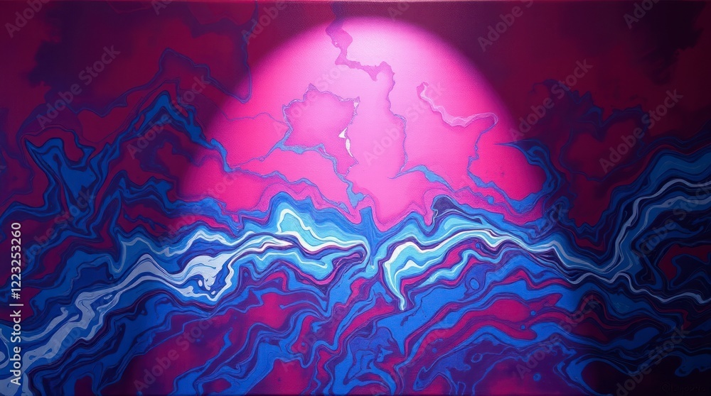 Poster 3d an artistic abstract design resembling a dynamic interplay of liquid marble and cloud-like forms.