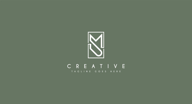 Letter M S icon logo design template.creative initial S M symbol