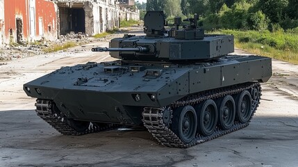 Urban Ruins Highlighted by a Stalwart Tank