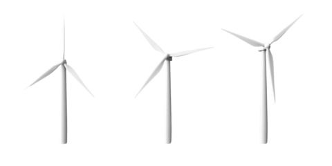 wind turbine on white background