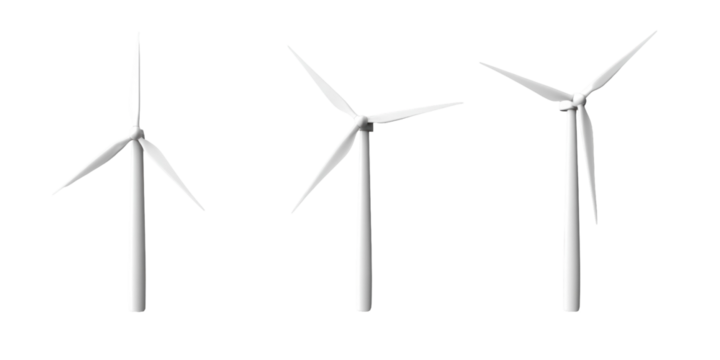 wind turbine on white background