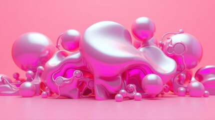 Fototapeta premium futuristic abstract design, organic shapes, chaotic blue and white patterns.