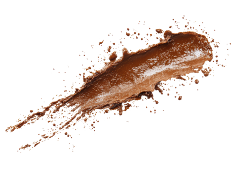 Isolated Splash of Brown Mud