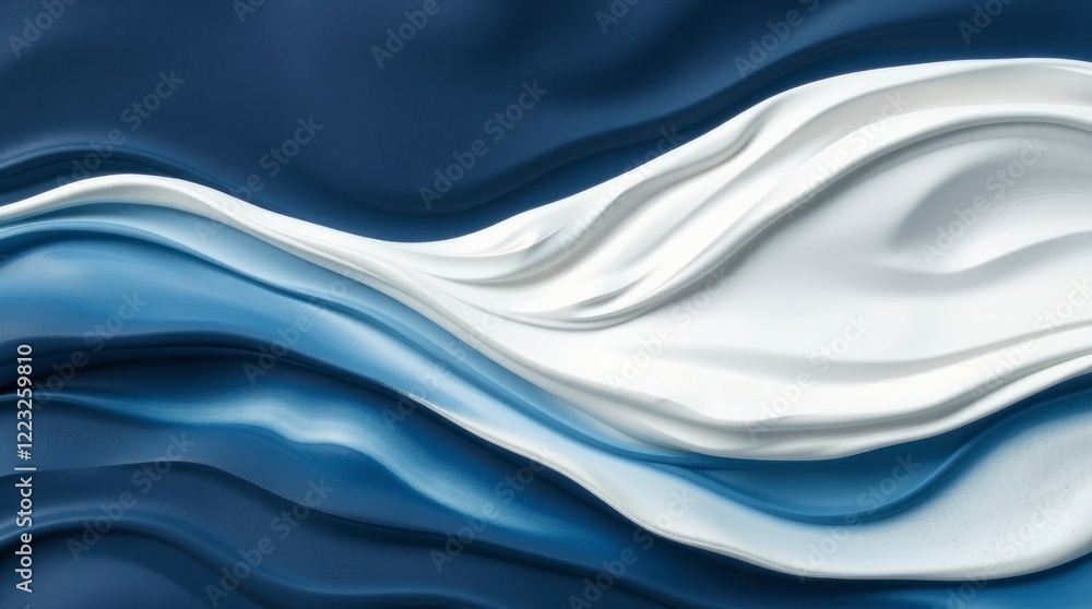 Poster abstract sculpture in clay, dynamically rendered with smooth gradient transitions.