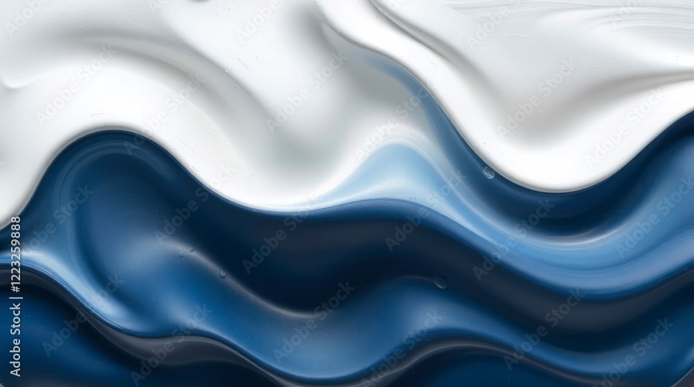 Poster abstract sculpture in clay, dynamically rendered with smooth gradient transitions.
