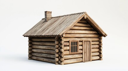 Rustic Log Cabin in Natural Environment