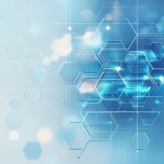 Abstract blue hexagon technology background