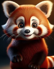 Fototapeta premium Niedlicher roter Pandabär