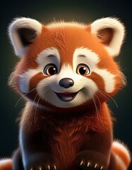 Fototapeta premium Niedlicher roter Pandabär