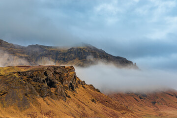 Fascinating autumn landscape around Eyjafjallajokull on the island of Iceland